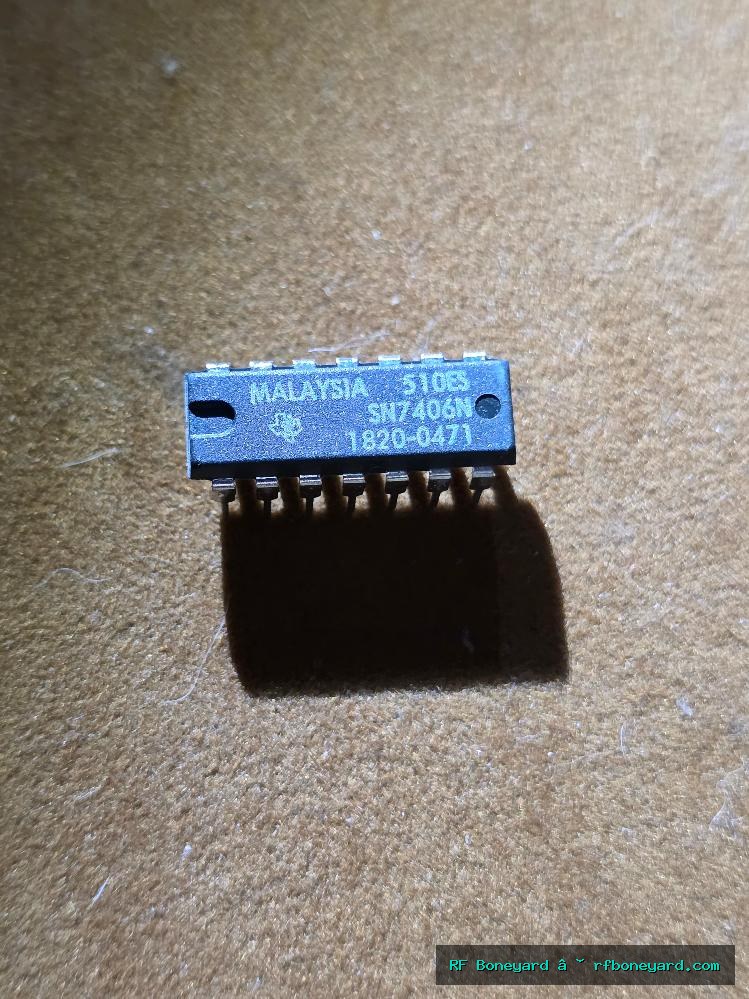 Texas Instruments SN7406N HP 1820-0471 TTL Hex Inverter Open-Collector Buffer Driver DIP-14 Arcade Computer Logic IC