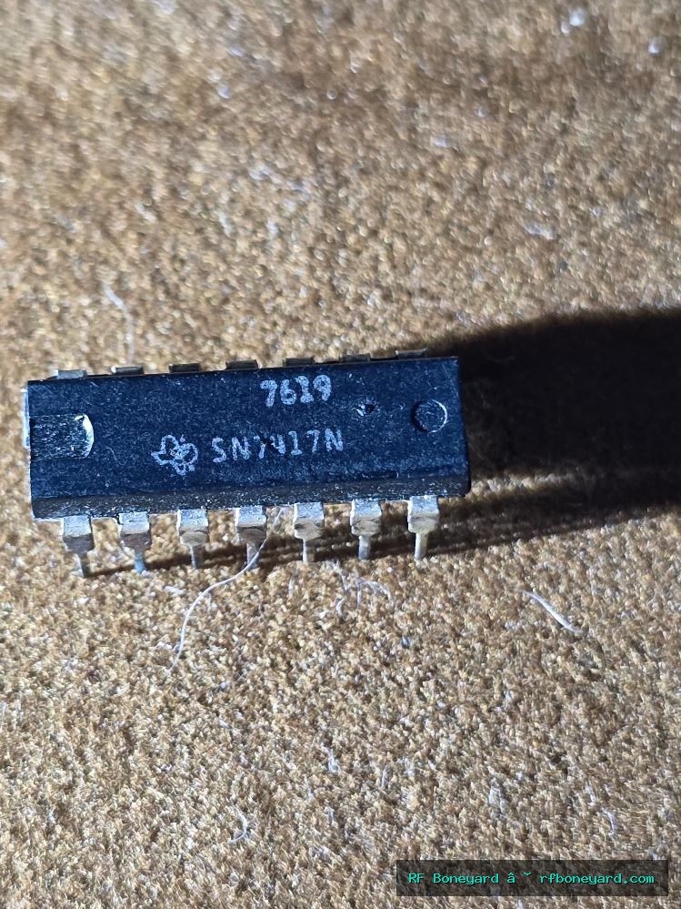 Texas Instruments SN7417N Vintage 1978 TTL Hex Buffer Driver Open Collector DIP-14 Arcade Logic IC