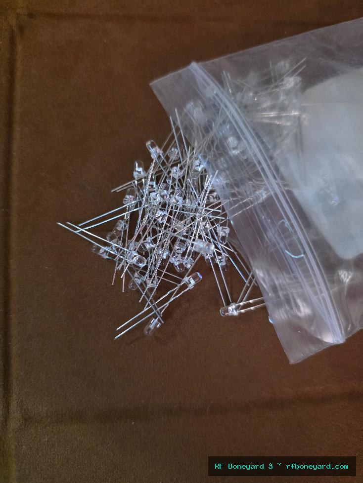 ROHM Red Single-Heterojunction Through-Hole LEDs Made in Malaysia NOS 96-Piece Lot