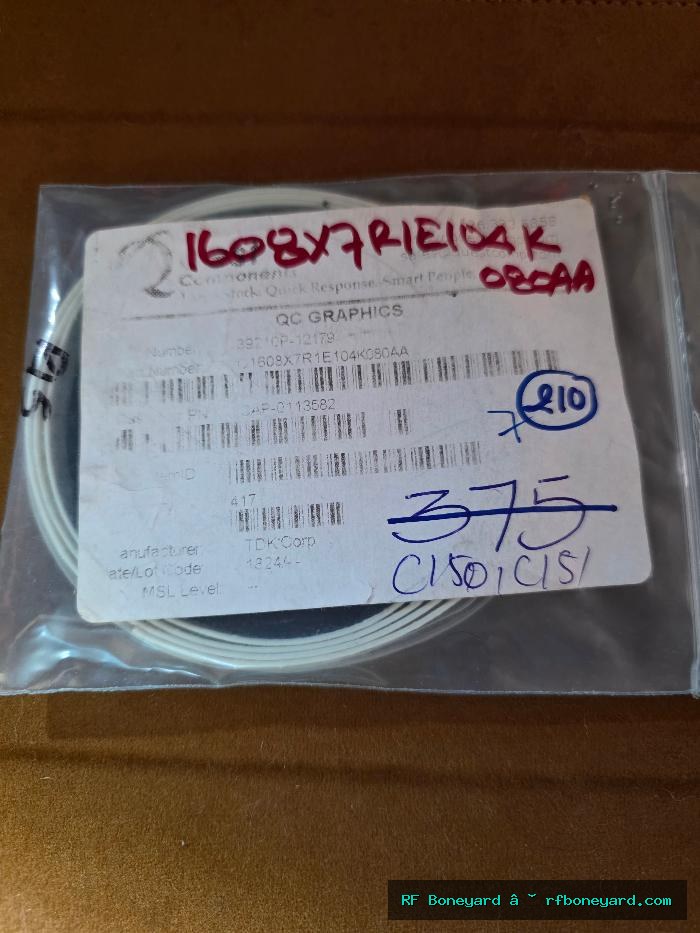 TDK C1608X7R1E104K080AA 0.1uF 100nF 25V X7R 0603 SMD Ceramic Capacitors 210pcs