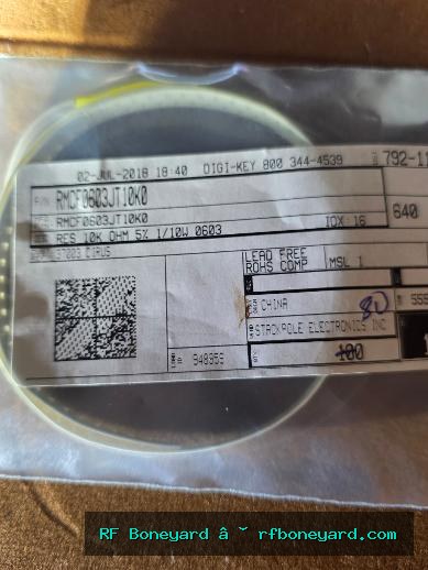 STACKPOLE RMCF0603JT10K0 10K OHM 5% 1/10W 0603 SMD THICK FILM RESISTOR 80 PACK