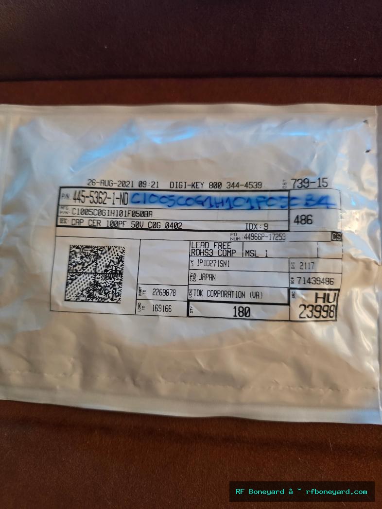 TDK C1005C0G1H101F050BA 100pF 50V 1% C0G 0402 180 PCS PACK Japan