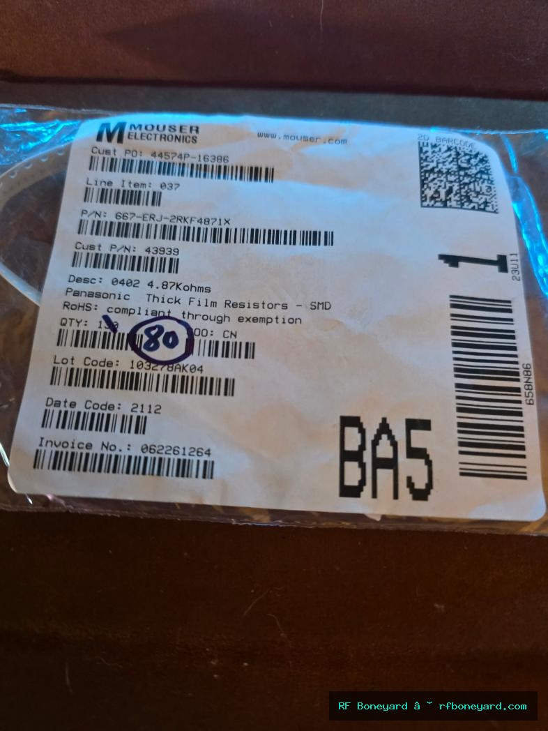 Panasonic ERJ-2RKF4871X 4.87K ohm 1% 1/10W 0402 Thick Film Resistor 80 PCS PACK