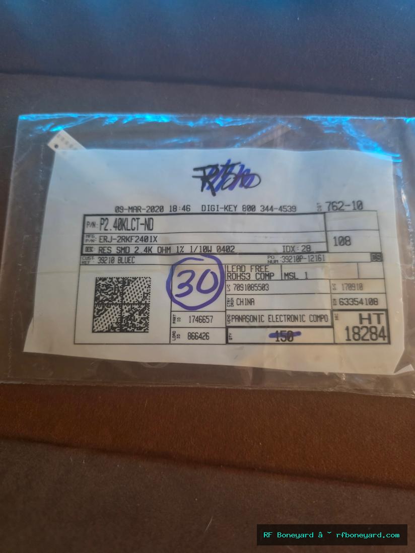 Panasonic ERJ-2RKF2401X 2.4K Ohm 1% 0402 Thick Film Resistor 30 PCS