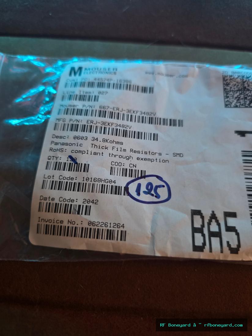 Panasonic ERJ-3EKF3482V 34.8K Ohm 0603 SMD Thick Film Resistors 125 PCS