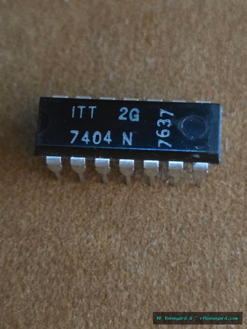 ITT 7404N Hex Inverter NOT Gate TTL Logic IC DIP-14 Arcade Repair NOS 1 PCS