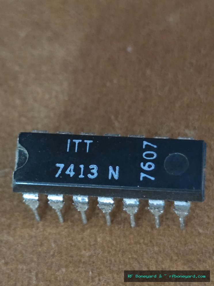 ITT 7413N Dual 4-Input NAND Schmitt Trigger TTL Logic IC DIP-14 Arcade Repair NOS 1 PCS