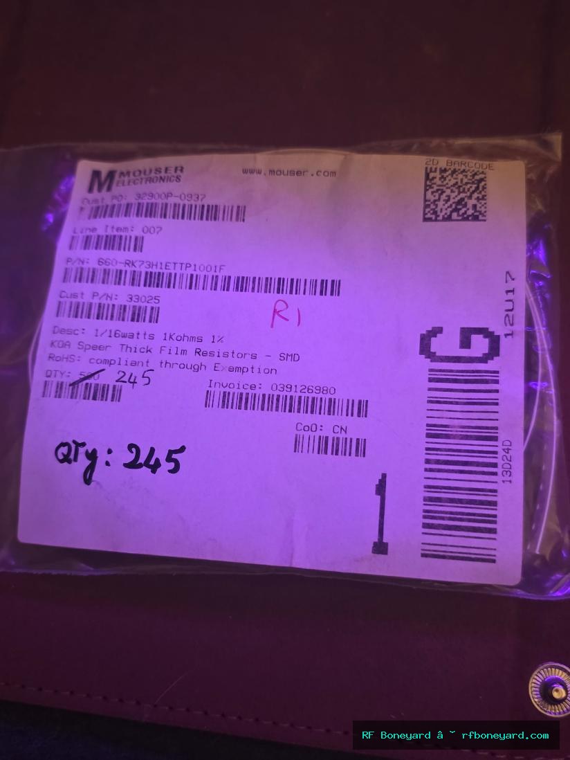 KOA Speer RK73H1ETTP1001F 1K Ohm 1% 0402 SMD Thick Film Resistor 245 PCS