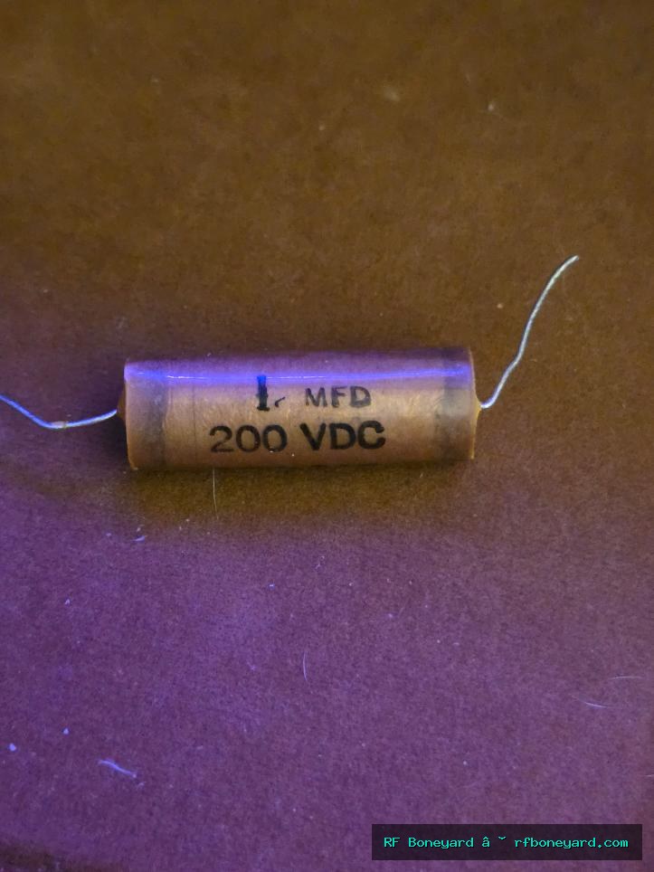 Tex-Cap Type 21 0.1 uF 200 VDC Vintage Axial Film Capacitor Bench Tested