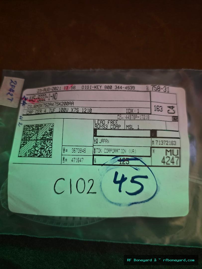 TDK CGJ6M3X7S2A475K200AA 4.7uF 100V X7S 10% 1210 Ceramic Capacitor 45 PCS