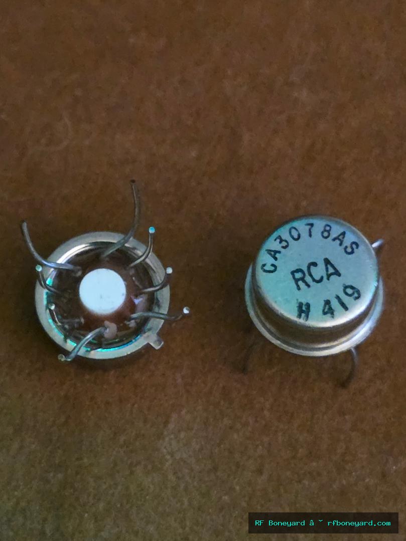 RCA CA3078AS Micropower Operational Amplifier TO-5 8-Pin Metal Can NOS Pair