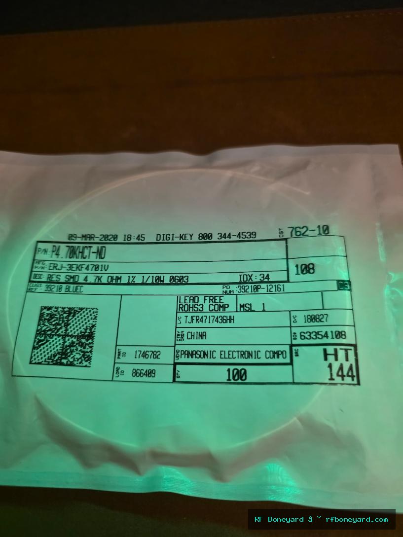 Panasonic ERJ-3EKF4701V 4.7K ohm 1% 0.1W 0603 Automotive SMD Resistor 100 PCS