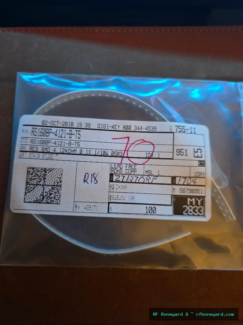 Susumu RG1608P-4121-B-T5 4.12K Ohm 0.1% 0.1W 0603 Precision SMD Resistors 70 PCS