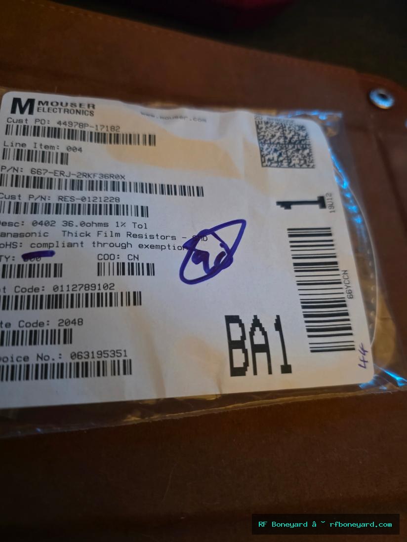 Panasonic ERJ-2RKF36R0X 36 ohm 1% 0.1W 0402 SMD Thick Film Resistors 90 PCS NOS