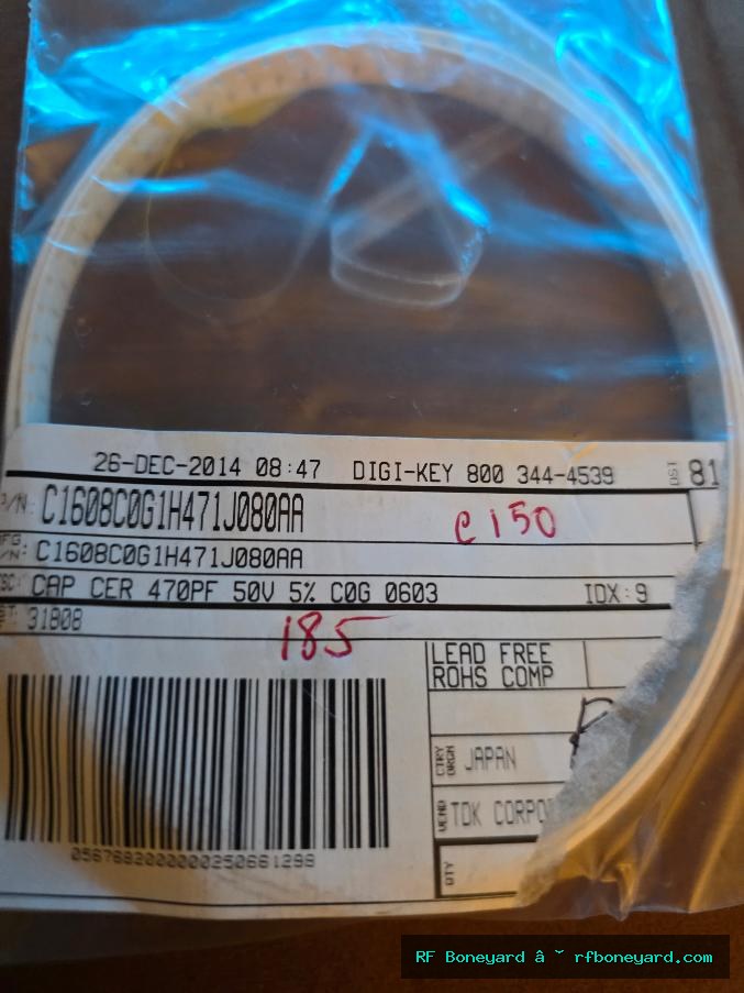 TDK C1608C0G1H471J080AA 470pF 50V C0G SMD Capacitors 185 PCS