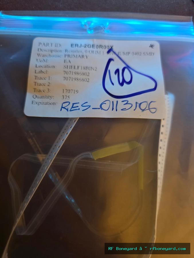 Panasonic ERJ-2GE0R00X 0 ohm 0402 SMD Jumper Resistors 120 PCS