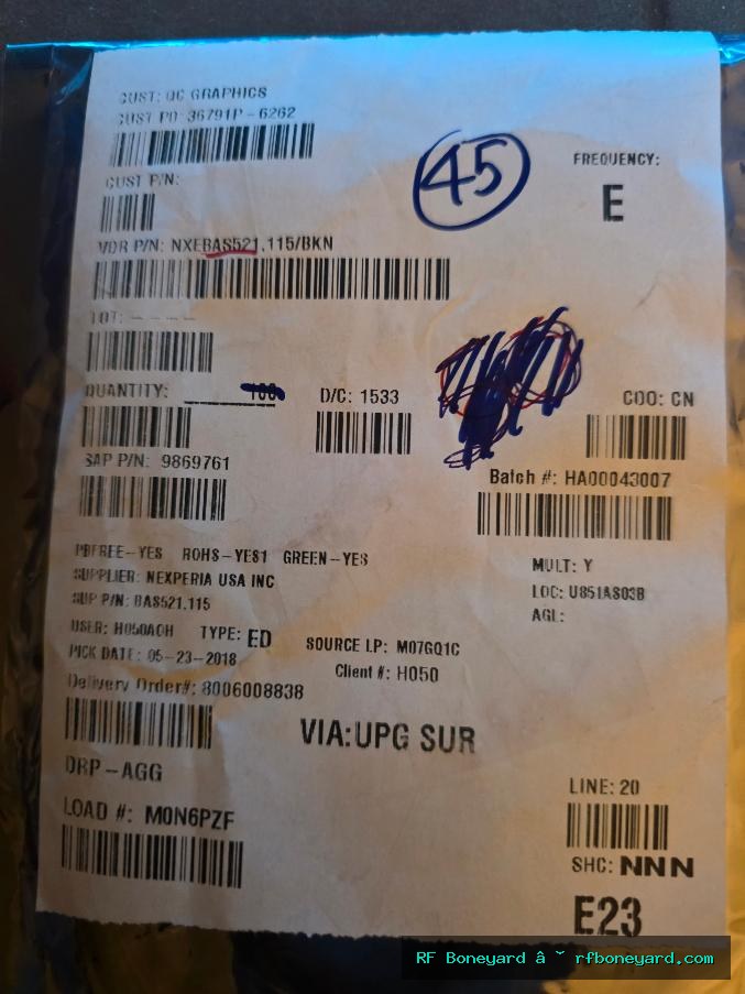 Nexperia BAS521,115 300V 250mA SOD-523 Switching Diodes 45 PCS