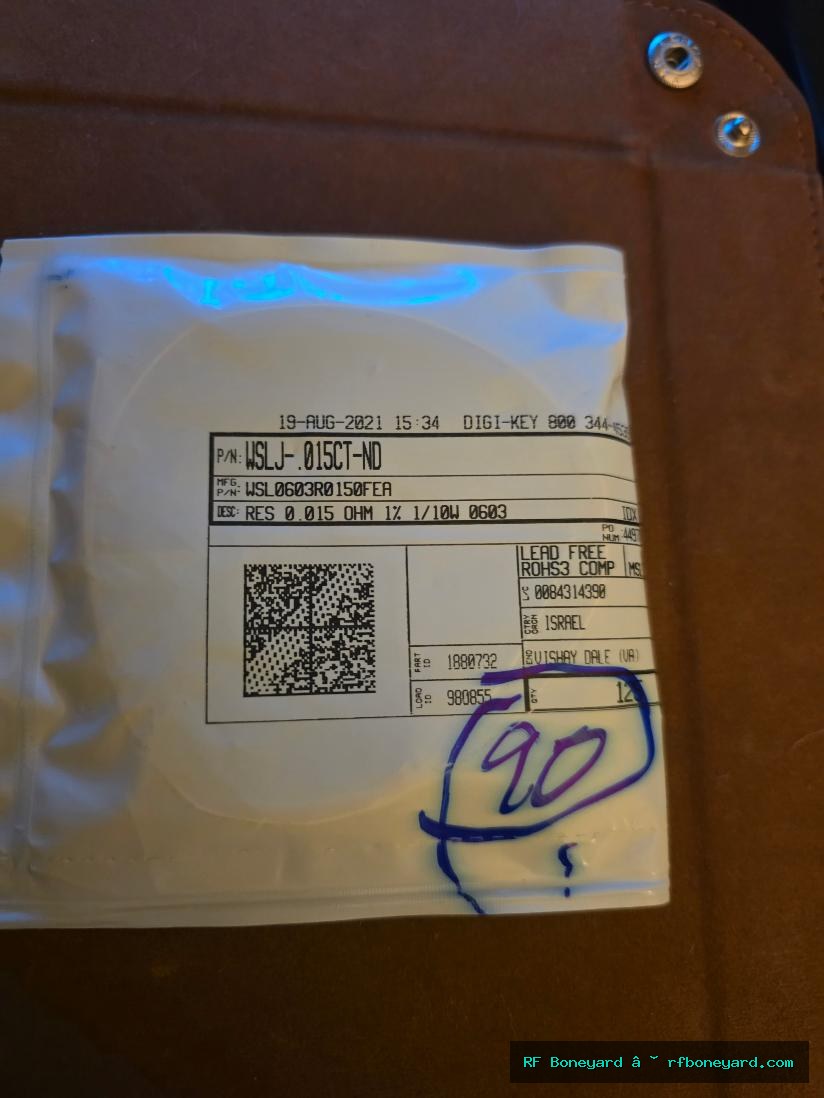 Vishay Dale WSL0603R0150FEA 0.015 ohm SMD Resistors 90 PCS