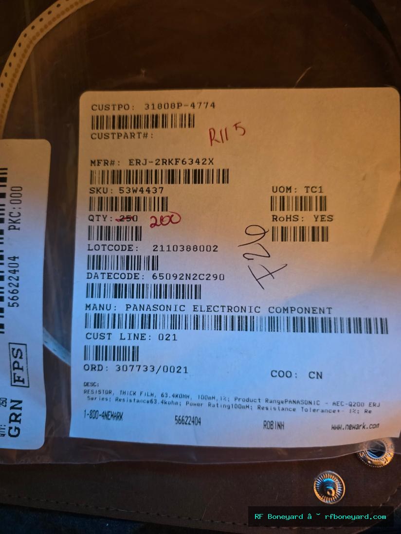 Panasonic ERJ-2RKF6342X 63.4K ohm 0402 SMD Resistors 200 PCS