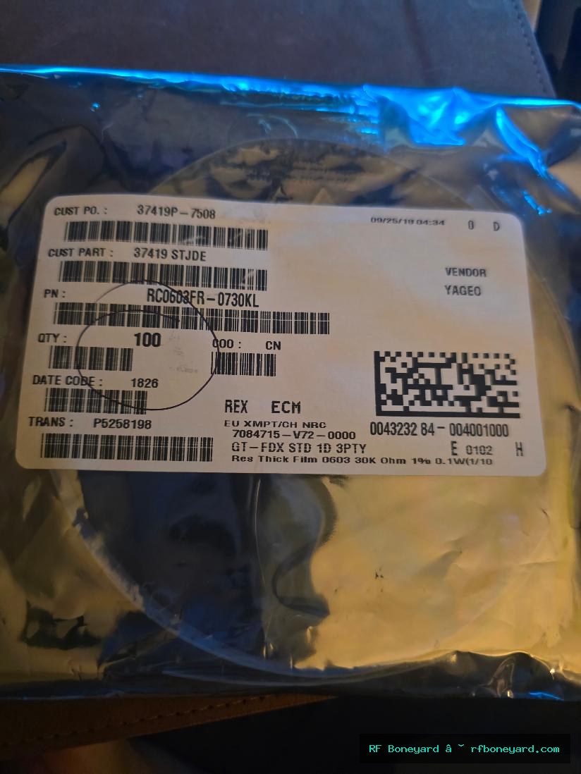 Yageo RC0603FR-0730KL 30K ohm 0603 SMD Resistors 100 PCS
