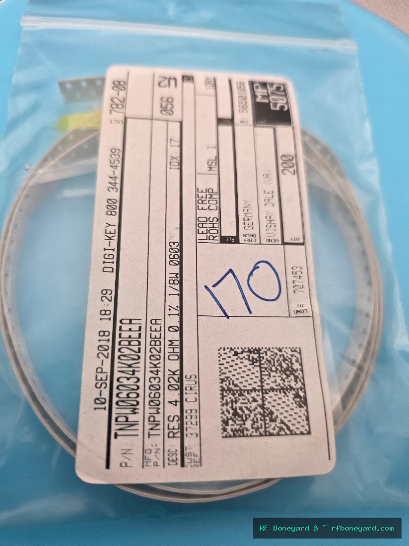 Vishay TNPW06034K02BEEA 4.02K ohm 0.1% Precision 0603 SMD Thin Film Resistors 170 PCS