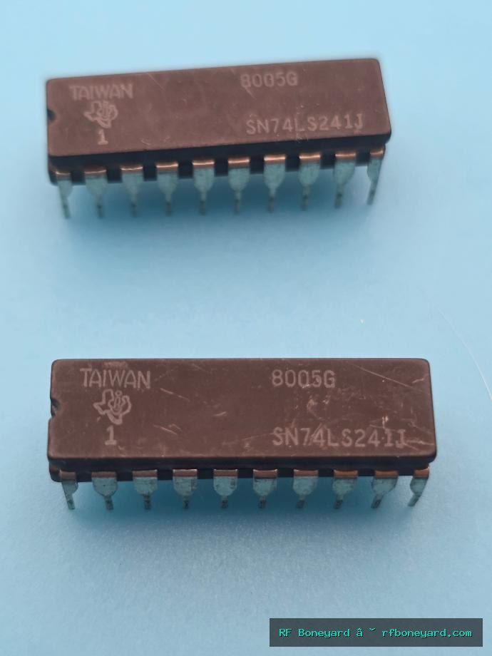 2 PCS Texas Instruments SN74LS241J Vintage Ceramic DIP20 Octal Buffer ICs