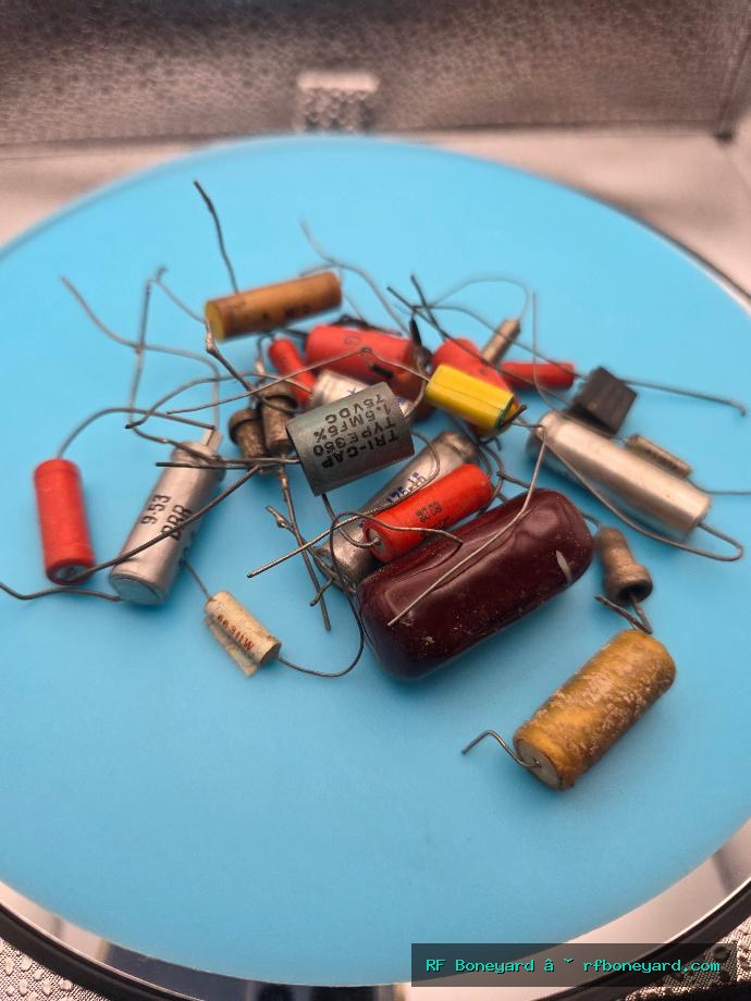 24 PCS Vintage Mixed Capacitor Grab Bag Axial Electronic Components