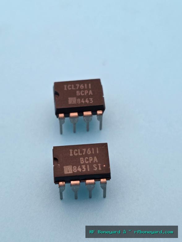 Intersil ICL7611BCPA CMOS Operational Amplifier DIP-8 2-Piece Lot