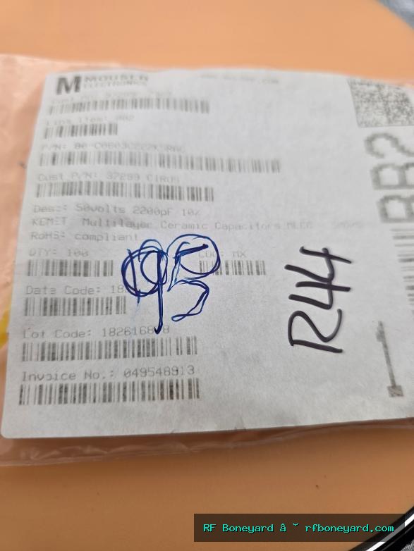 KEMET 2200pF C0603C222K5RAC 50v 10% Multilayer Ceramic Capacitors 95 PCS NOS