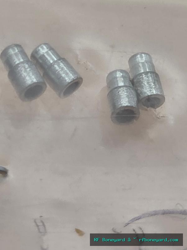 Vintage Miniature Stepped Hollow Metal Pin Sleeves – Unidentified DNR 21-05-002 – 10 Pack